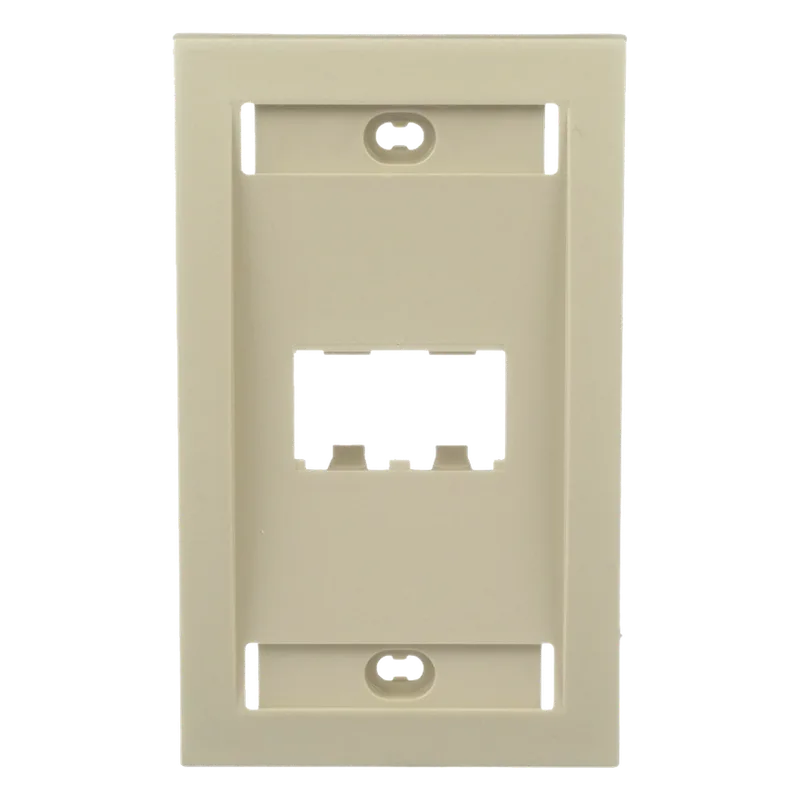 Placa de Pared Vertical Ejecutiva, Salida Para 2 Puertos Mini-Com, Con Espacios Para Etiquetas, Color Marfil PANDUIT CFPE2EIY