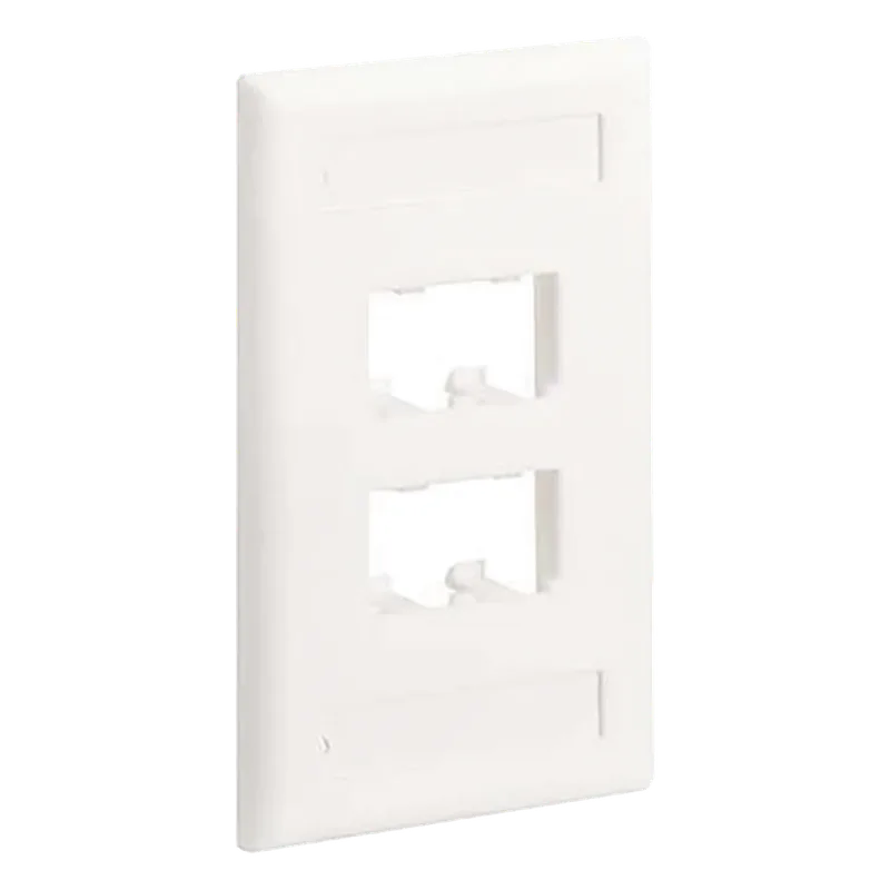 Placa de Pared Vertical Clásica, Salida Para 4 Puertos Mini-Com, Con Espacios Para Etiquetas, Color Blanco Mate PANDUIT CFPL4IWY