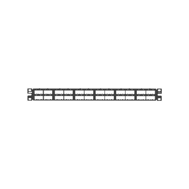 Panel de Parcheo Modular Mini-Com (Sin Conectores), Plano, Blindado, Alta Densidad, de 48 Puertos, 1UR PANDUIT CP48HDBL