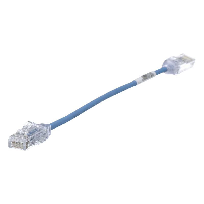 Cable de Parcheo TX6, UTP Cat6, Diámetro Reducido (28AWG), Color Azul, 20 cm (7.87 pulgadas) PANDUIT UTP28SP0.2MBU