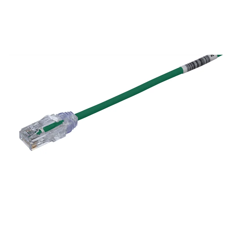 Cable de Parcheo TX6, UTP Cat6, Diámetro Reducido (28AWG), Color Verde, 20 cm (7.87 pulgadas) PANDUIT UTP28SP0.2MGR