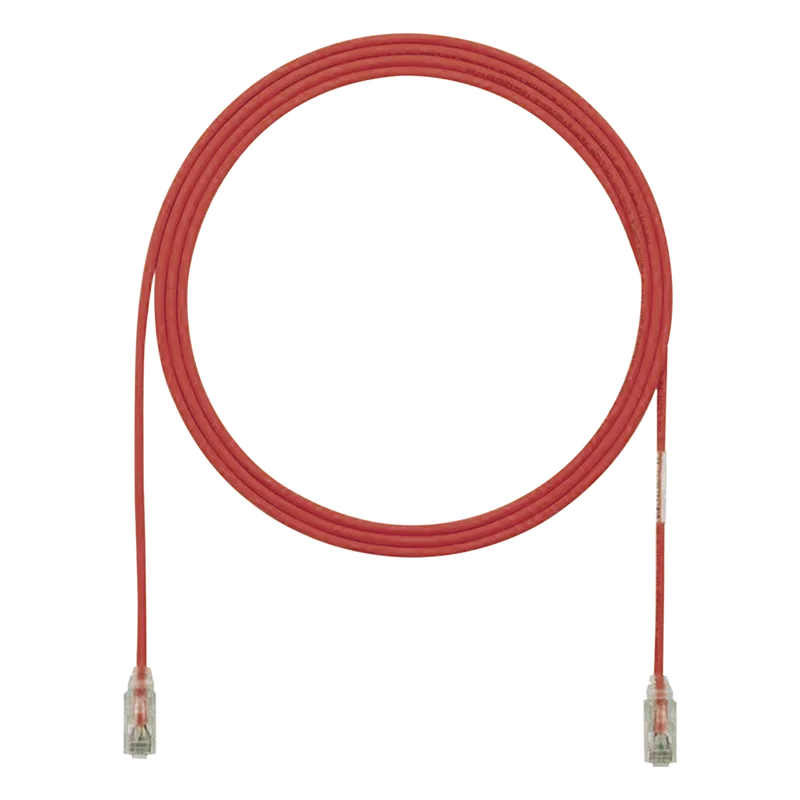 Cable de Parcheo TX6, UTP Cat6, Diámetro Reducido (28AWG), Color Rojo, 3.66 Metros (12 Pies) PANDUIT UTP28SP12RD