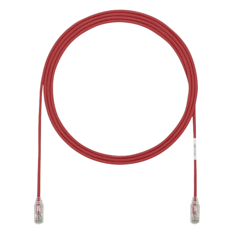 Cable de Parcheo TX6, UTP Cat6, Diámetro Reducido (28AWG), Color Rojo, 0.3 Metros (1 Pie) PANDUIT UTP28SP1RD