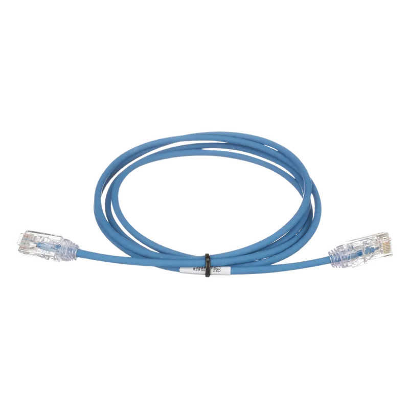 Cable de Parcheo TX6, UTP Cat6, Diámetro Reducido (28AWG), Color Azul, 6.1 Metros (20 Pies) PANDUIT UTP28SP20BU