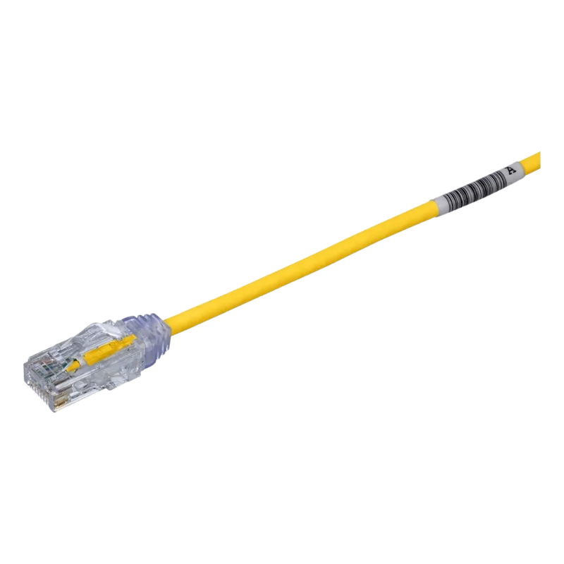 Cable de Parcheo TX6, UTP Cat6, Diámetro Reducido (28AWG), Color Amarillo, 6.1 Metros (20 Pies) PANDUIT UTP28SP20YL