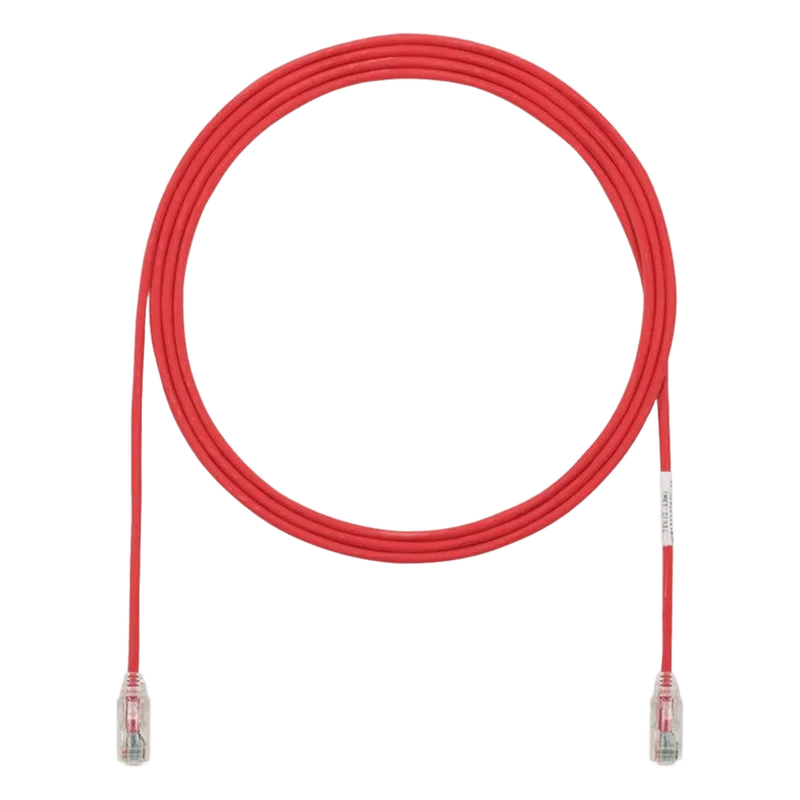 Cable de Parcheo TX6, UTP Cat6, Diámetro Reducido (28AWG), Color Rojo, 10.06 Metros (33 Pies) PANDUIT UTP28SP33RD