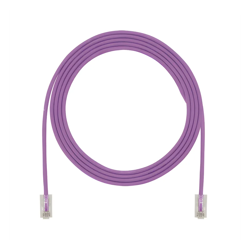 Cable de Parcheo TX6, UTP Cat6, Diámetro Reducido (28AWG), Color Violeta, 20.2 cm (8 Pulgadas) PANDUIT UTP28SP8INVL