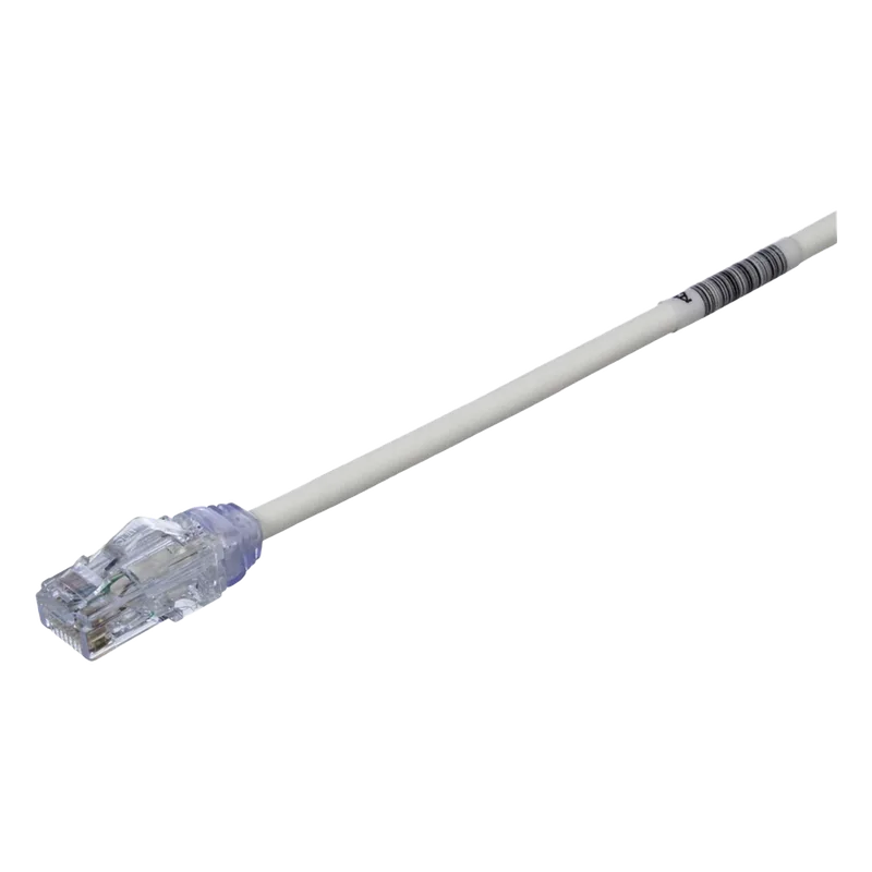 Cable de Parcheo UTP Cat6A, CM/LSZH, Diámetro Reducido (28AWG), Color Blanco Mate, 0.3 Metros (1 Pie) PANDUIT UTP28X1