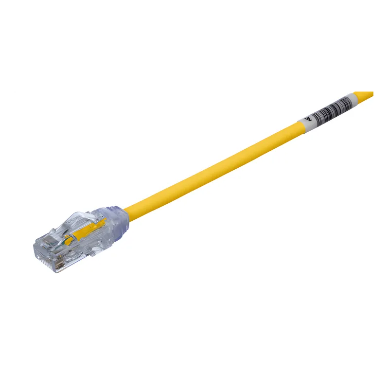 Cable de Parcheo UTP Cat6A, CM/LSZH, Diámetro Reducido (28AWG), Color Amarillo, 3.05 Metros (10 Pies) PANDUIT UTP28X10YL