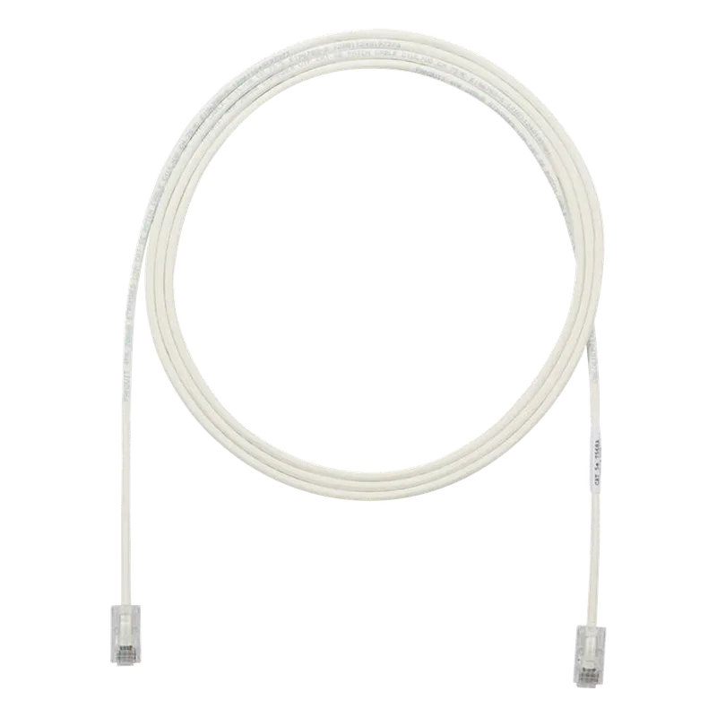 Cable de Parcheo UTP Cat6A, CM/LSZH, Diámetro Reducido (28AWG), Color Blanco Mate, 4.57 Metros (15 Pies) PANDUIT UTP28X15