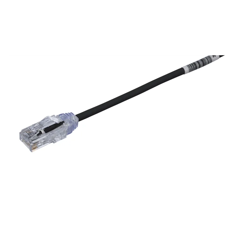 Cable de Parcheo UTP Cat6A, CM/LSZH, Diámetro Reducido (28AWG), Color Negro, 0.30 Metros (1 Pie) PANDUIT UTP28X1BL