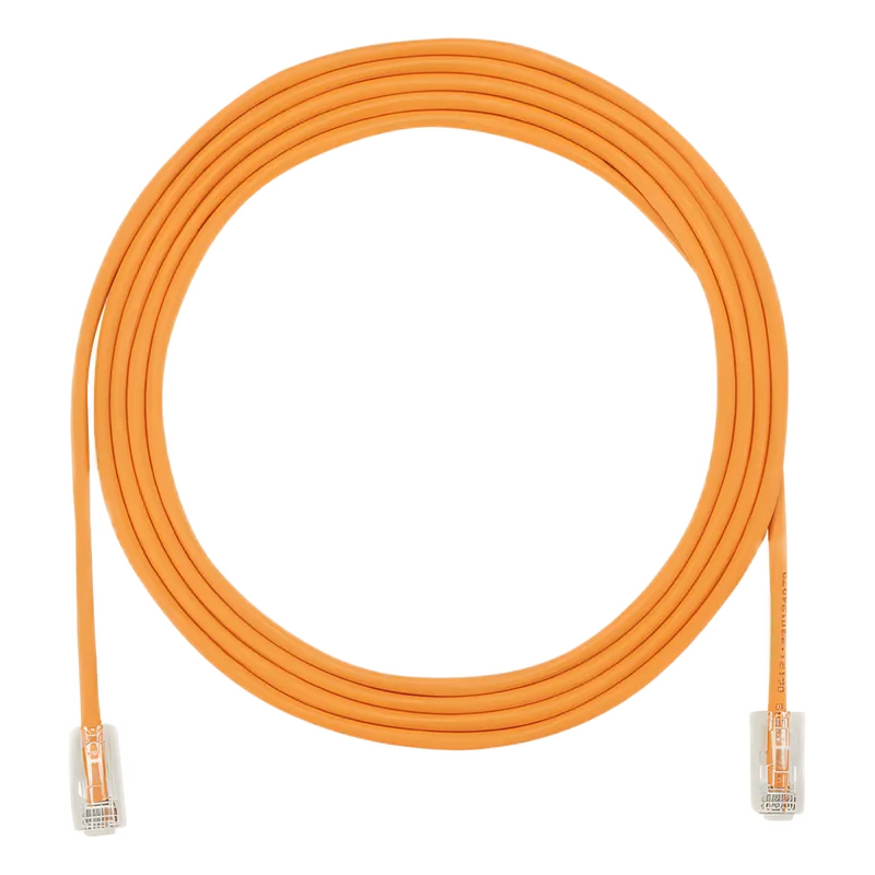 Cable de Parcheo UTP Cat6A, CM/LSZH, Diámetro Reducido (28AWG), Color Naranja, 0.3 Metros (1 Pie) PANDUIT UTP28X1OR