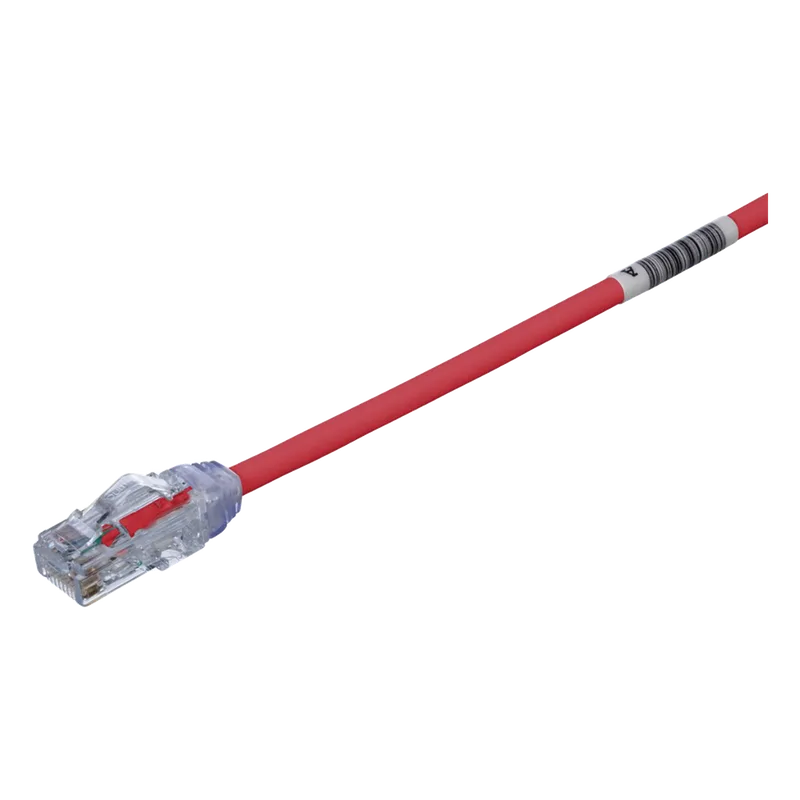 Cable de Parcheo UTP Cat6A, CM/LSZH, Diámetro Reducido (28AWG), Color Rojo, 0.3 Metros (1 Pie) PANDUIT UTP28X1RD