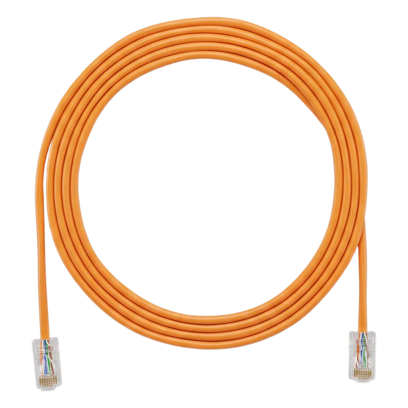 Cable de Parcheo UTP Cat6A, CM/LSZH, Diámetro Reducido (28AWG), Color Naranja, 6.1 Metros (20 Pies) PANDUIT UTP28X20OR