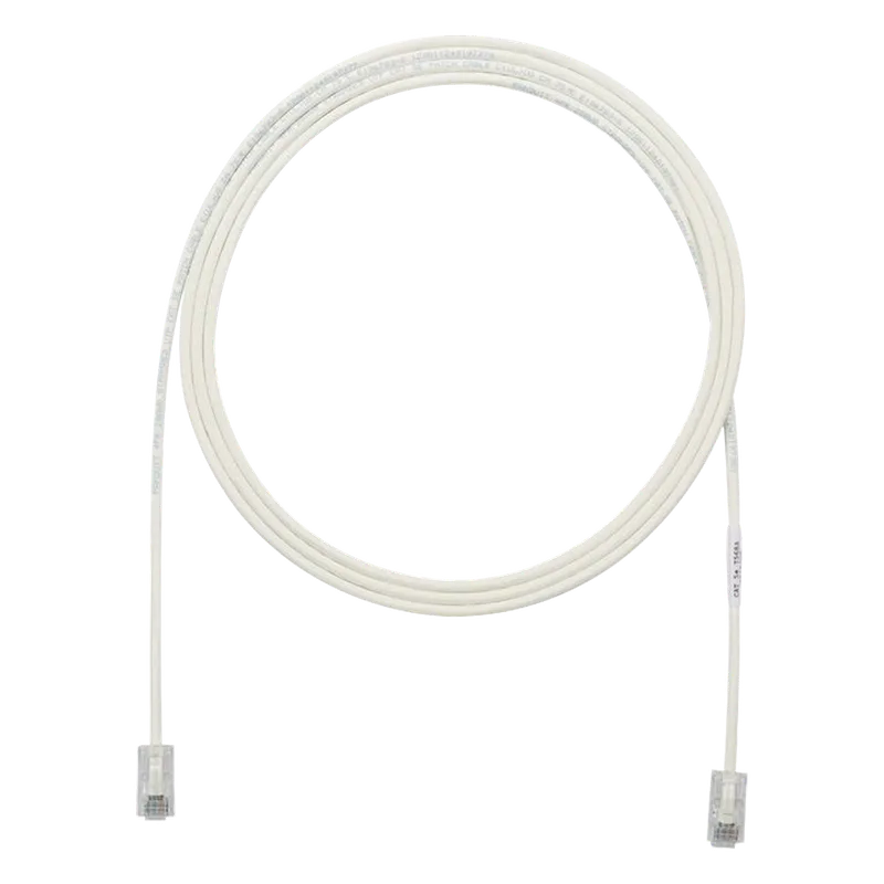 Cable de Parcheo UTP Cat6A, CM/LSZH, Diámetro Reducido (28AWG), Color Blanco Mate, 1.22 Metros (4 Pies) PANDUIT UTP28X4