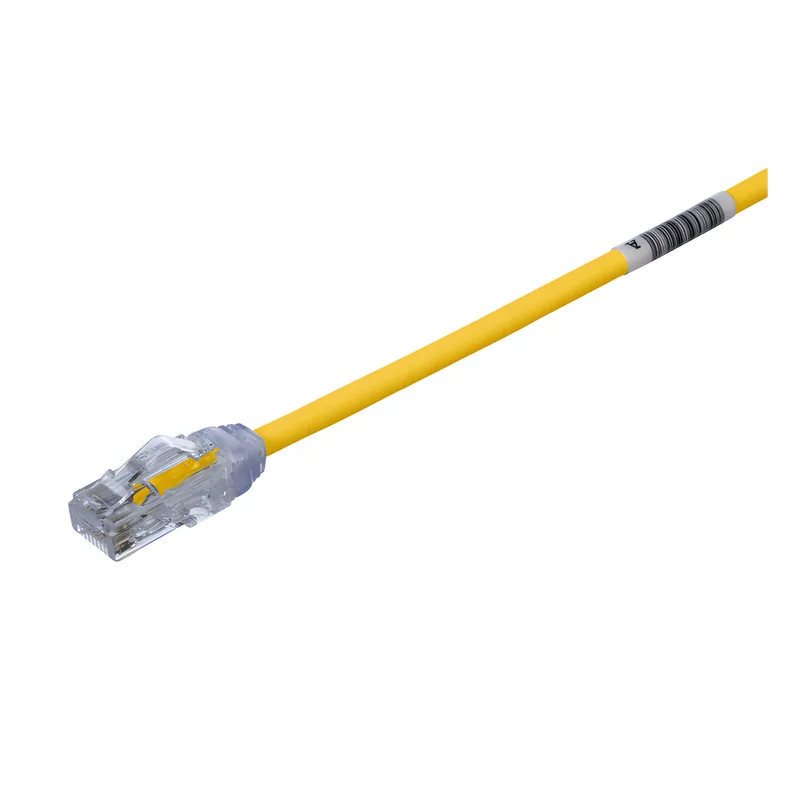 Cable de Parcheo UTP Cat6A, CM/LSZH, Diámetro Reducido (28AWG), Color Amarillo, 1.22 Metros (4 Pies) PANDUIT UTP28X4YL