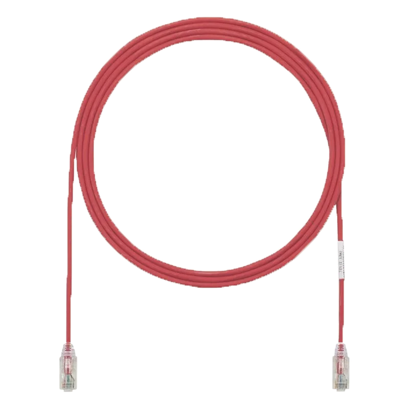 Cable de Parcheo UTP Cat6A, CM/LSZH, Diámetro Reducido (28AWG), Color Rojo, 15.24 Metros (50 Pies) PANDUIT UTP28X50RD