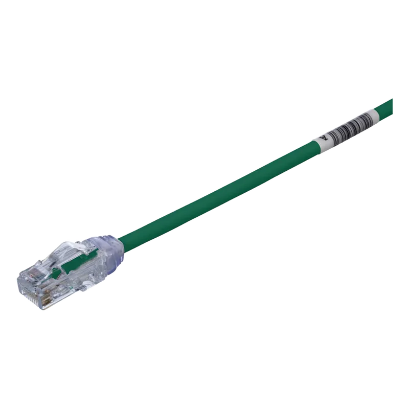 Cable de Parcheo UTP, Cat6A, Diámetro Reducido (28 AWG), CM/LSZH, Color Verde, 20.3 cm (8 Pulgadas) PANDUIT UTP28X8INGR