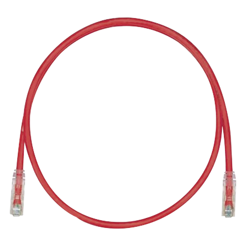 Cable de Parcheo TX6, UTP Cat6, 24 AWG, CM, Color Rojo, 2.13 Metros (7 Pies) PANDUIT UTPSP7RDY