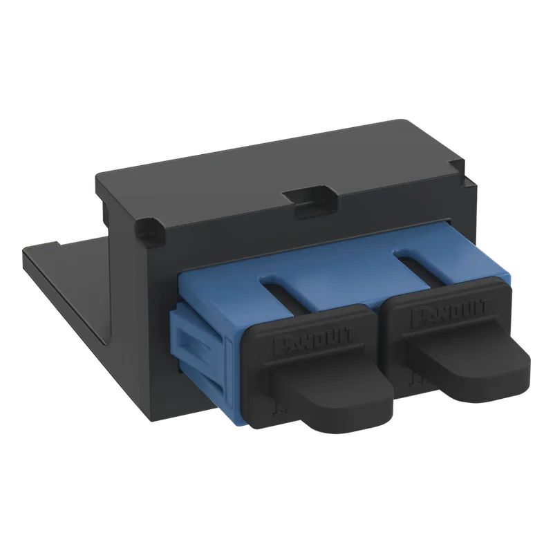 Módulo Acoplador SC Duplex, para Fibra Óptica Monomodo OS1/OS2, Tipo Mini-Com, Color Azul PANDUIT CMDBUSCZBL