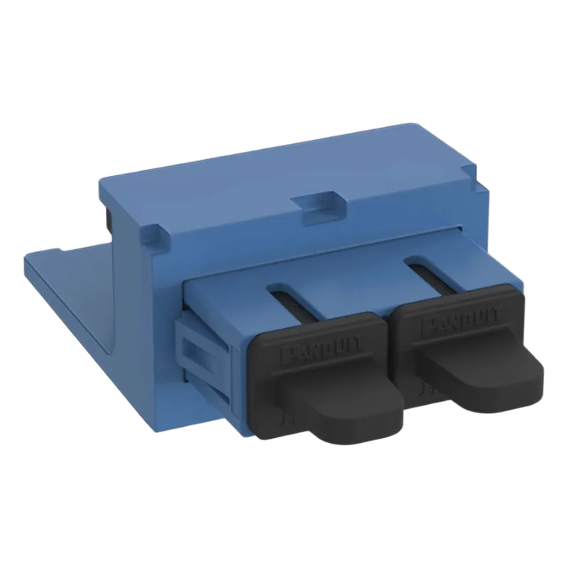 Módulo Acoplador SC Duplex, para Fibra Óptica Monomodo OS1/OS2, Tipo Mini-Com, Color Azul PANDUIT CMDBUSCZBU