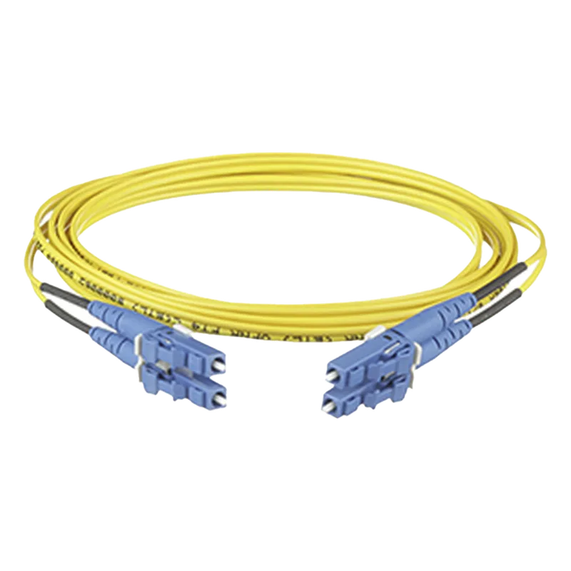 Jumper de Fibra Optica Monomodo 9/125 OS2, LC-LC Duplex, OFNR (Riser), Color Amarillo, 4 Metros (13.12 Pies) PANDUIT F92ERLNLNSNM004