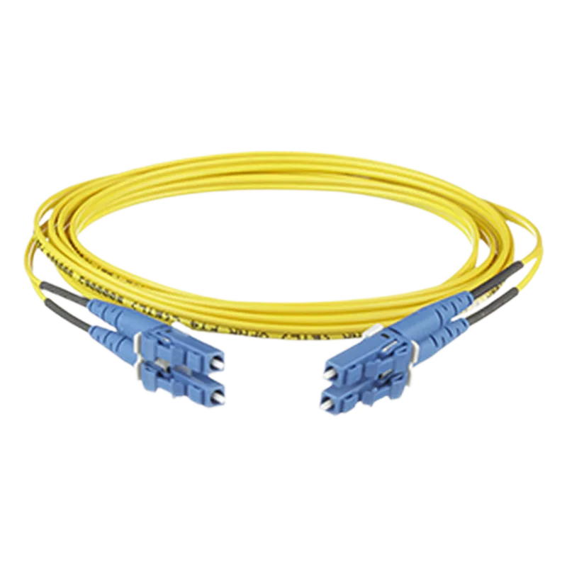 Jumper de Fibra Optica Monomodo 9/125 OS2, LC-LC Duplex, OFNR (Riser), Color Amarillo, 6 Metros (19.69 Pies) PANDUIT F92ERLNLNSNM006