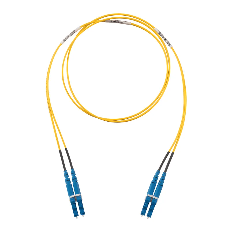 Jumper de Fibra Optica Monomodo 9/125 OS2, LC-LC Duplex, OFNR (Riser), Color Amarillo, 8 Metros (26.25 Pies) PANDUIT F92ERLNLNSNM008