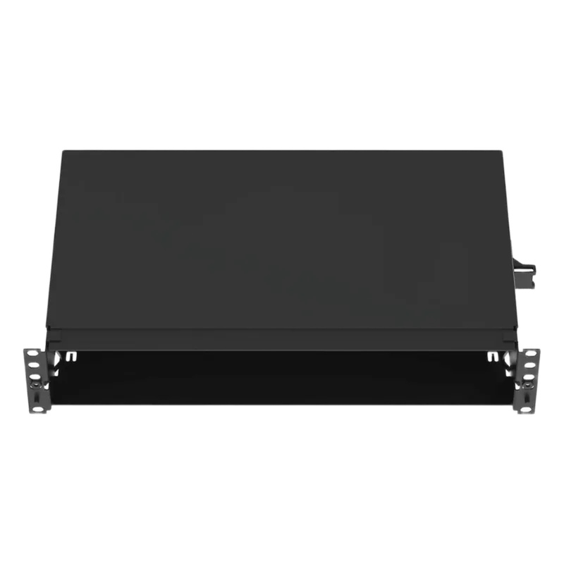 Panel de Distribución de Fibra Óptica, Acepta 8 Casetes QuickNet o Placas FAP/FMP con Panel CFAPPBL2 (No Incluido), Bandeja Fija, Hasta 192 Fibras, Color Negro, 2UR PANDUIT FMT2