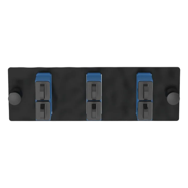 Placa Acopladora de Fibra Optica FAP, Con 3 Conectores SC Duplex (6 Fibras), Para Fibra Monomodo OS1/OS2, Color Azul PANDUIT FAP3WBUDSCZ