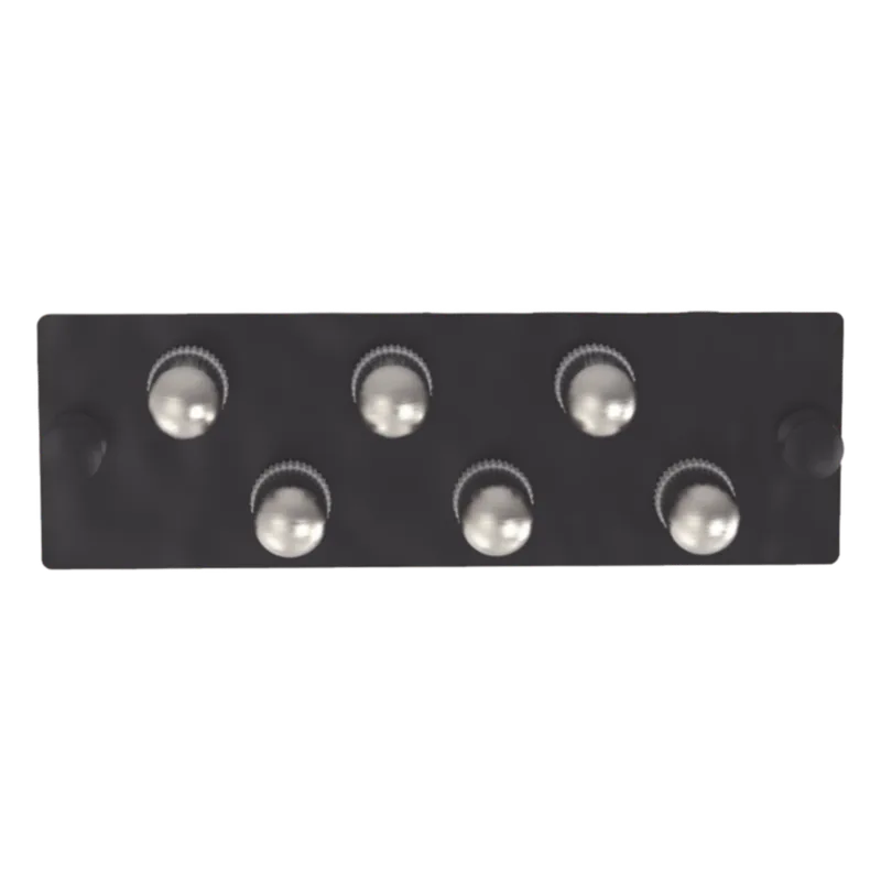 Placa Acopladora de Fibra Óptica FAP, Con 6 Conectores ST Simplex (6 Fibras), Para Fibra Monomodo OS1/OS2, Color Negro PANDUIT FAP6WSTZ