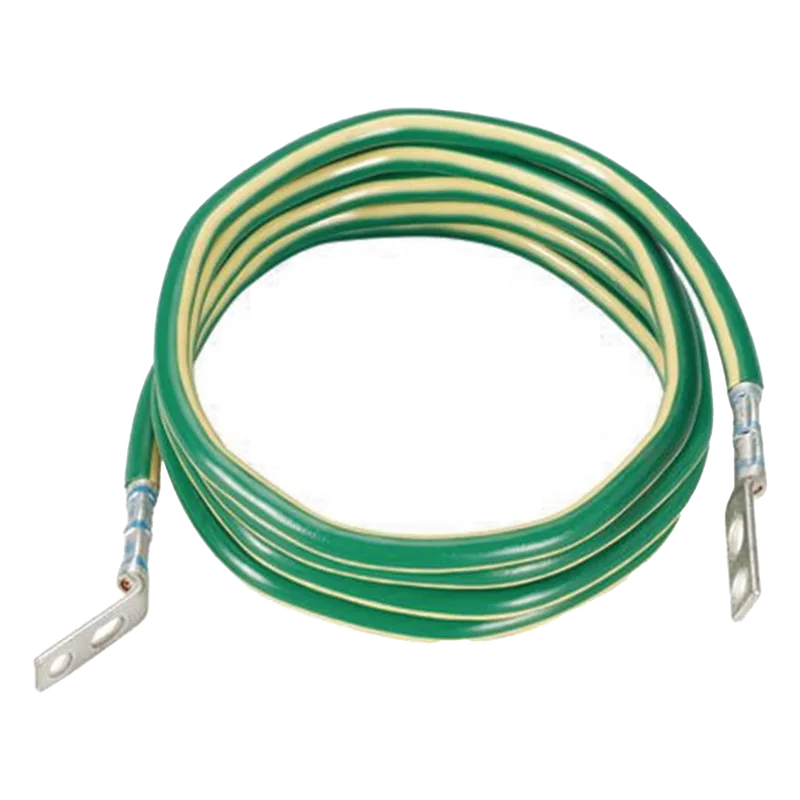 Jumper para Aterrizar Equipos, 6 AWG, con Terminal Doblada a 45 Grados (LCC6-14JAWH-L) Para Conexión a Tierra y Terminal Recta (LCC6 - 14JAW-L) Para Equipos , 2.4 m de Largo PANDUIT GJ696UH
