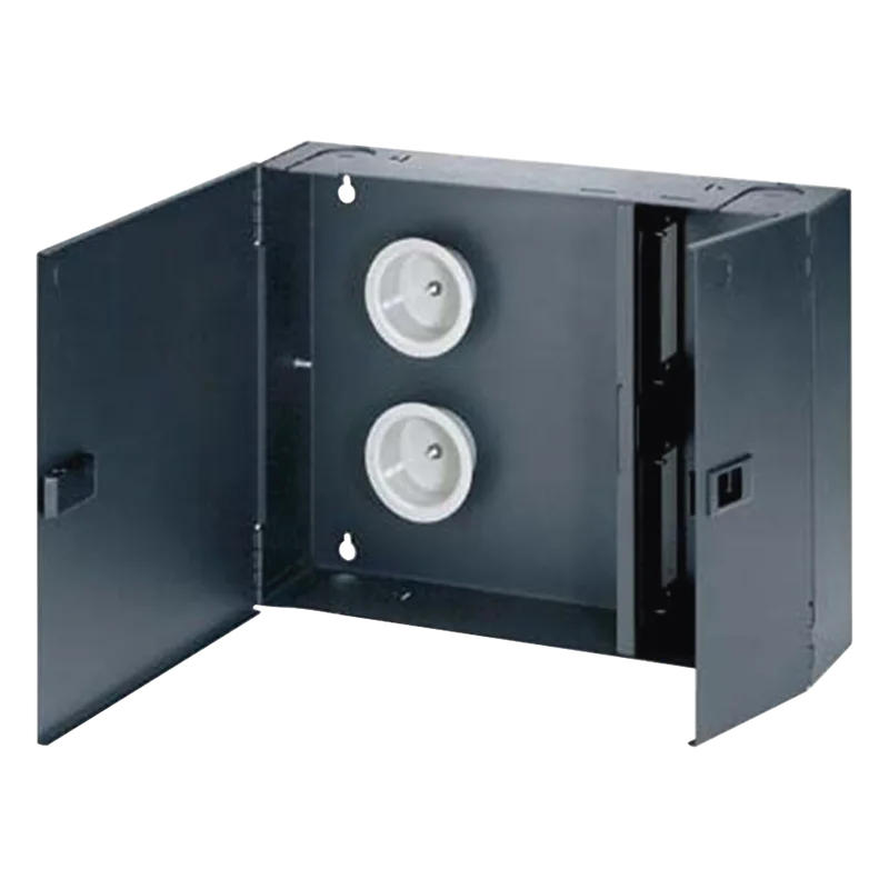 Caja de Conexión de Fibra Óptica, Para Montaje en Pared, Acepta 4 Placas Acopladoras FAP o FMP, Hasta 96 Fibras, Color Negro PANDUIT FWME4