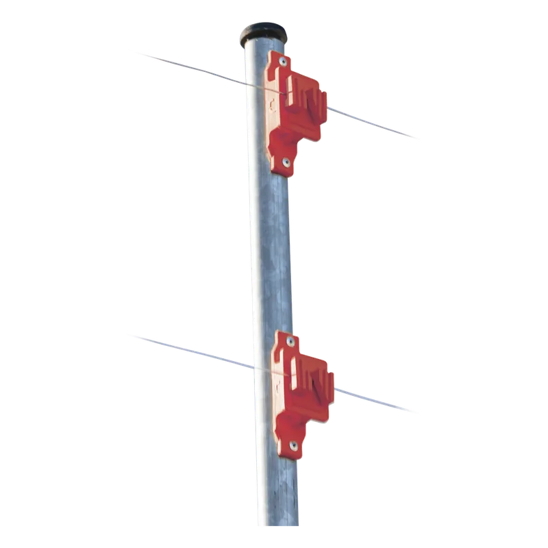Aislador de Paso Rojo Reforzado para Cercos Eléctricos / Aislamiento hasta 18 kV / Resistente a Clima Extremo / Polipropileno y Policarbonato SFIRE SFPASOR