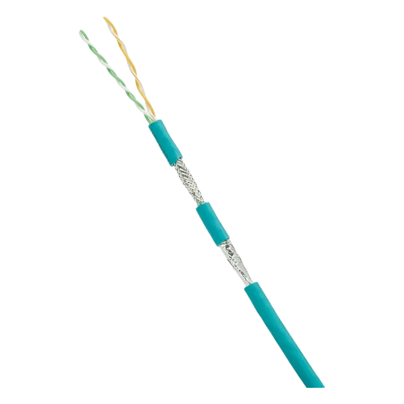 Bobina de Cable Blindado SF/UTP Categoría 5e de 2 Pares, Uso Industrial con Resistencia al Aceite y Rayos UV, Multifilar 24/7 (Flexible), Color Azul Cerceta, Bobina de 305 Metros (1000 Pies) PANDUIT ISFCH5C02ATL-XG