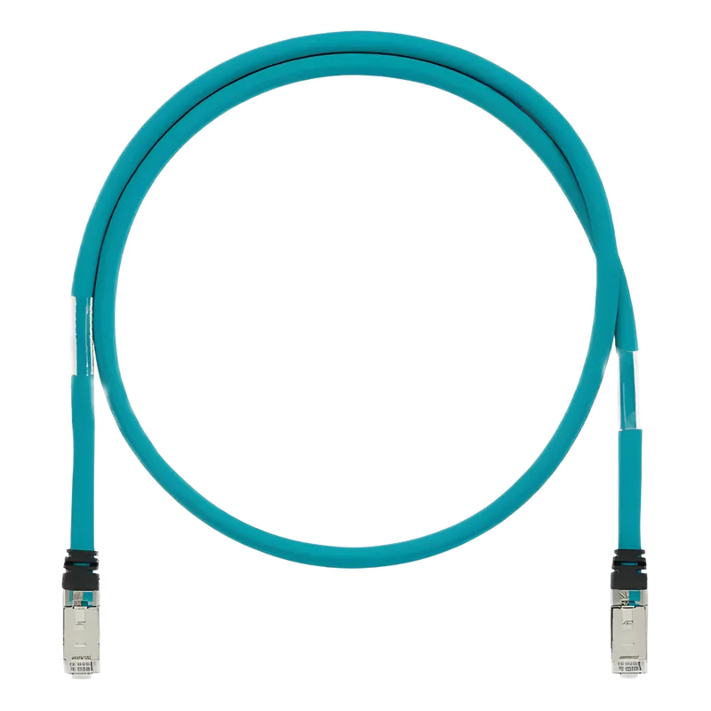Patch Cord Cat6A de Grado Industrial 600V, Blindado SF/UTP, Calibre 26 AWG, Color Aqua, 10 Metros PANDUIT ISTPH6X10MTL