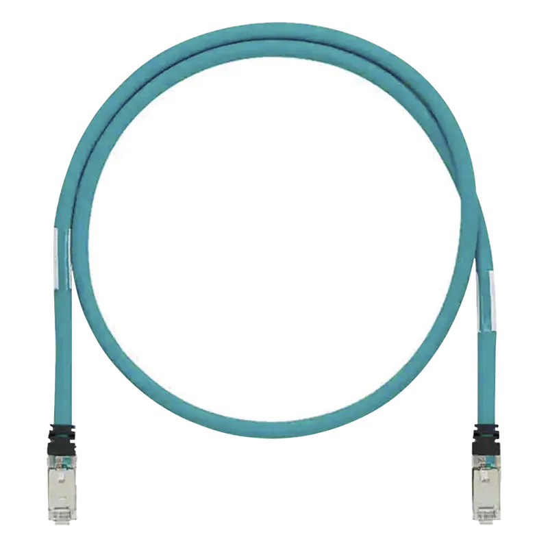 Patch Cord Cat6A de Grado Industrial 600V, Blindado SF/UTP, Calibre 26 AWG, Color Aqua, 5 Metros (16.40 Pies) PANDUIT ISTPH6X5MTL
