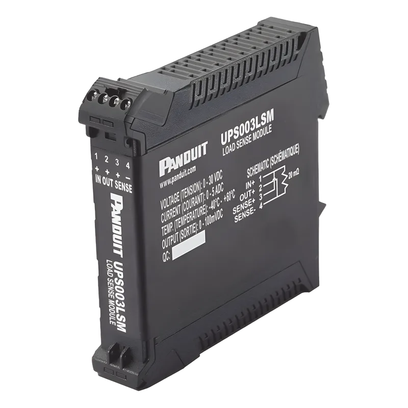 Sensor de Carga, Para UPS Industrial de Panduit UPS00100DC, De Montaje en Riel Din, Color Negro UPS003LSM