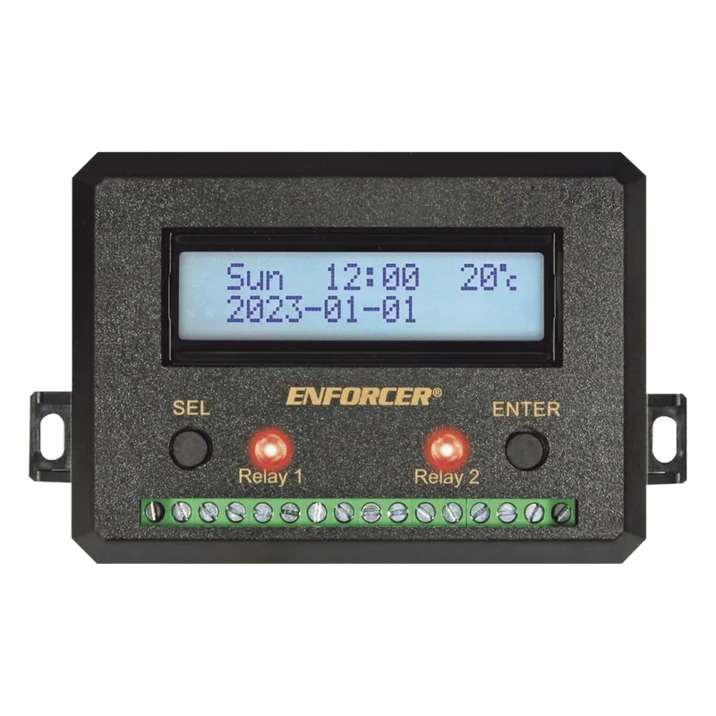 Temporizador Anual / Dos Relevadores / Programable / Pantalla LCD ENFORCER SECOLARM SA-027HQ