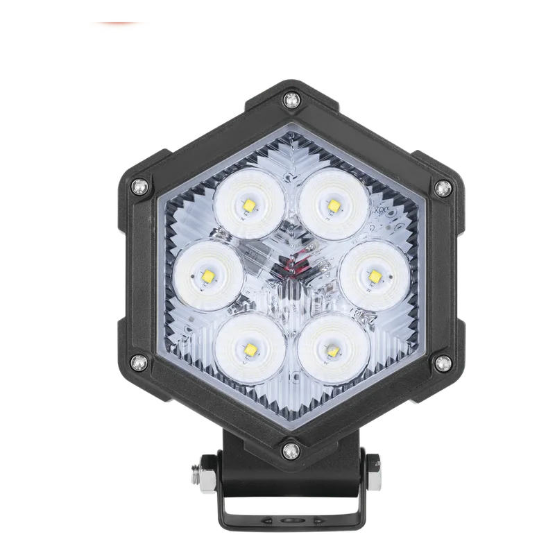 Luz de Trabajo Ultra brillante, 6 Led, 2200 Lumenes, 30 watts, 12-24 Vcc EPCOM INDUSTRIAL SIGNALING XCHR30