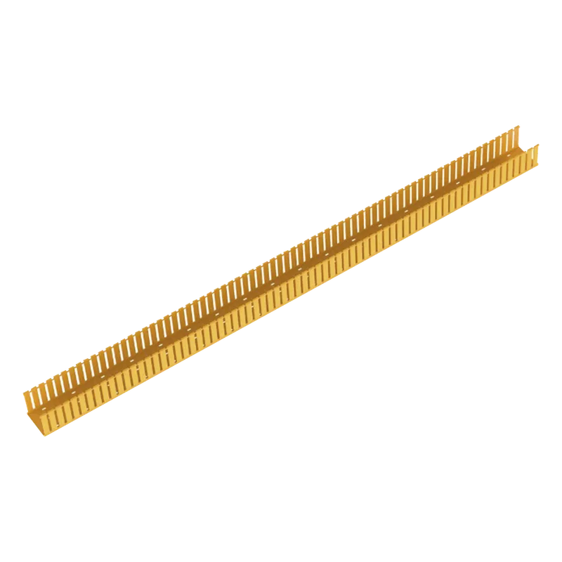 Canaleta Ranurada de PVC sin Tapa, Fiber-Duct™, 4 in de Ancho, 4 in de Alto y 1828.8 mm de Largo, Color Amarillo PANDUIT E4X4YL6