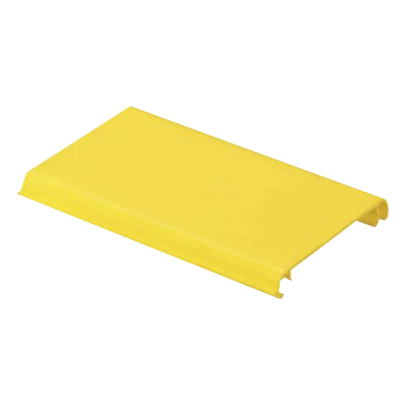 Tapa Con Bisagra a Presión Para Canaleta FiberRunner™ FR4X4YL6, de PVC Rígido, Color Amarillo, 1.8 m de Largo PANDUIT FRHC4YL6