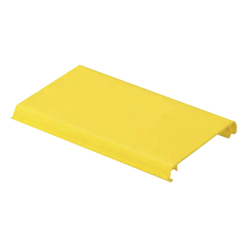 Tapa Con Bisagra a Presión Para Canaleta FiberRunner™ FR4X4YL2, de PVC Rígido, Color Amarillo, 2 m de Largo PANDUIT FRHC4YL2
