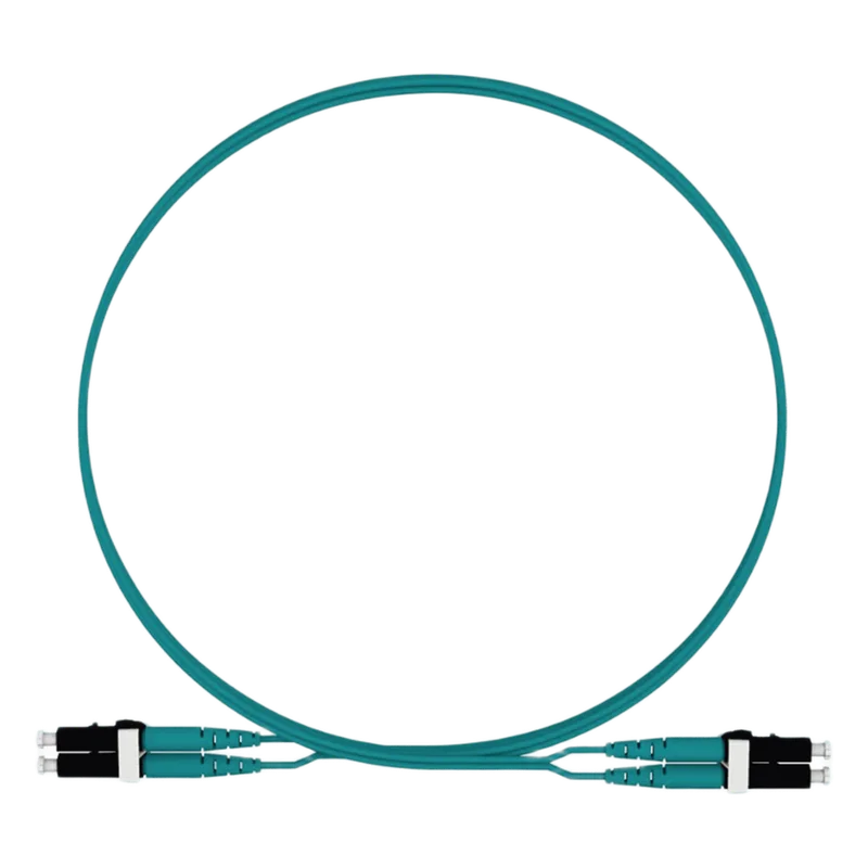 Jumper de Fibra Optica Multimodo 50/125 OM4, LC-LC Duplex, LSZH, Color Aqua, 2 Metros (6.56 Pies) PANDUIT FZ2ELLNLNSNM002