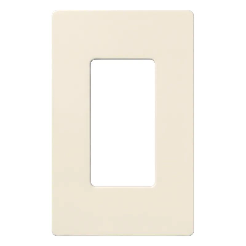 Placa de pared sin tornillos de 1 espacio, acabado satinado color Biscuit, para atenuadores y apagadores con abertura tipo designer de Lutron LUTRON ELECTRONICS SC-1-BI
