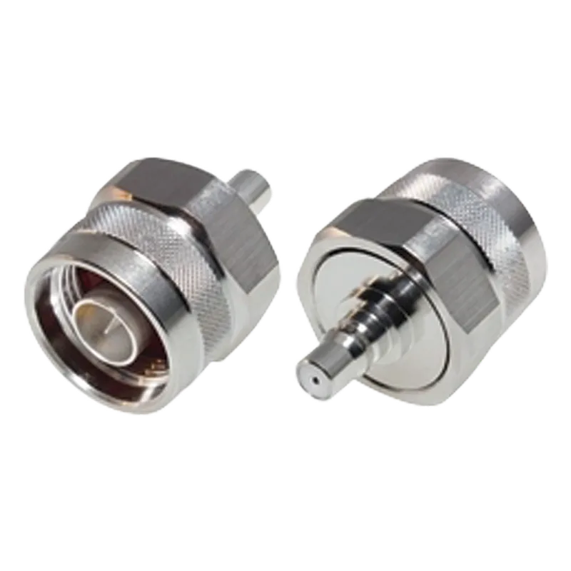 Adaptador de Bajo PIM, Interserie de Conector N Macho a QMA (Quick Mate) Hembra, Bronce Blanco/ Oro/ Teflón. RF INDUSTRIES,LTD RQA-5478