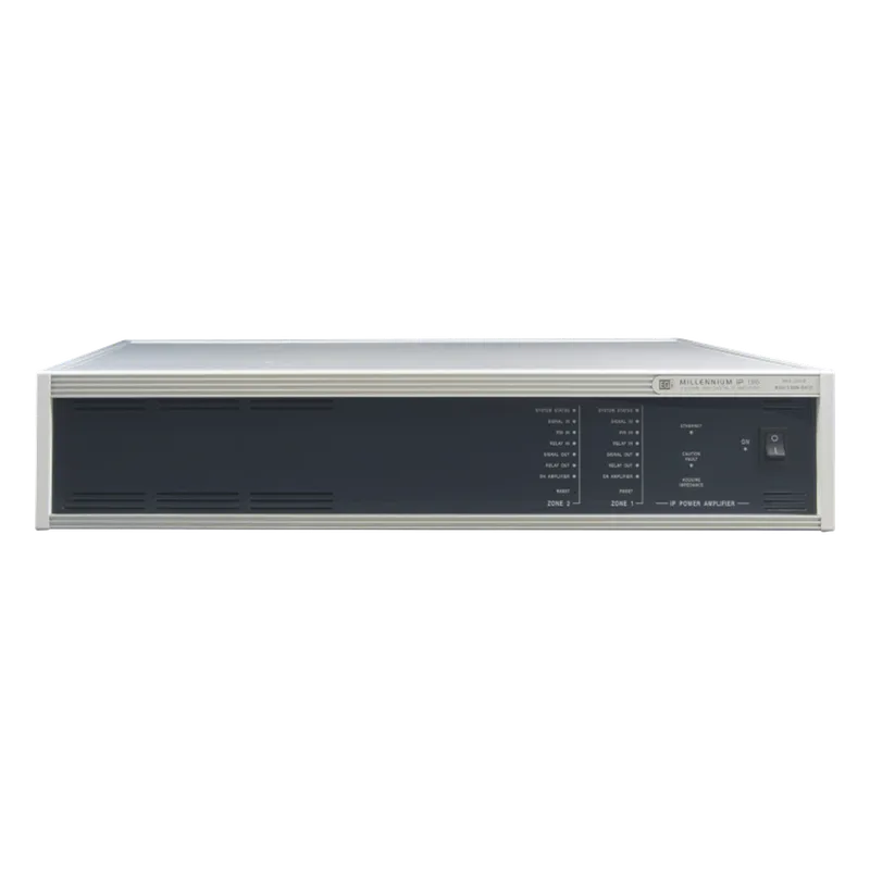 ETAPA DE POTENCIA DIGITAL 4x120W 100V MILLENNIUM IP CON CONECTIVIDAD IP LAN, SUPERVISON, CALIDAD DE SONIDO HQ PARA 4 ZONAS, EN FORMATO RACK 2U EGI AUDIO SOLUTIONS 1364