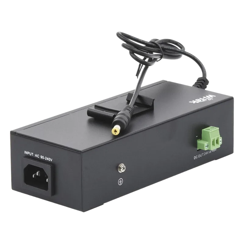 Inyector PoE industrial / Con UPS No-Break / Cuenta con 2 Puertos Gigabit (1 PoE 24/48V pasivo) / Salida DC 12V WI-TEK WI-PS302G-UPS