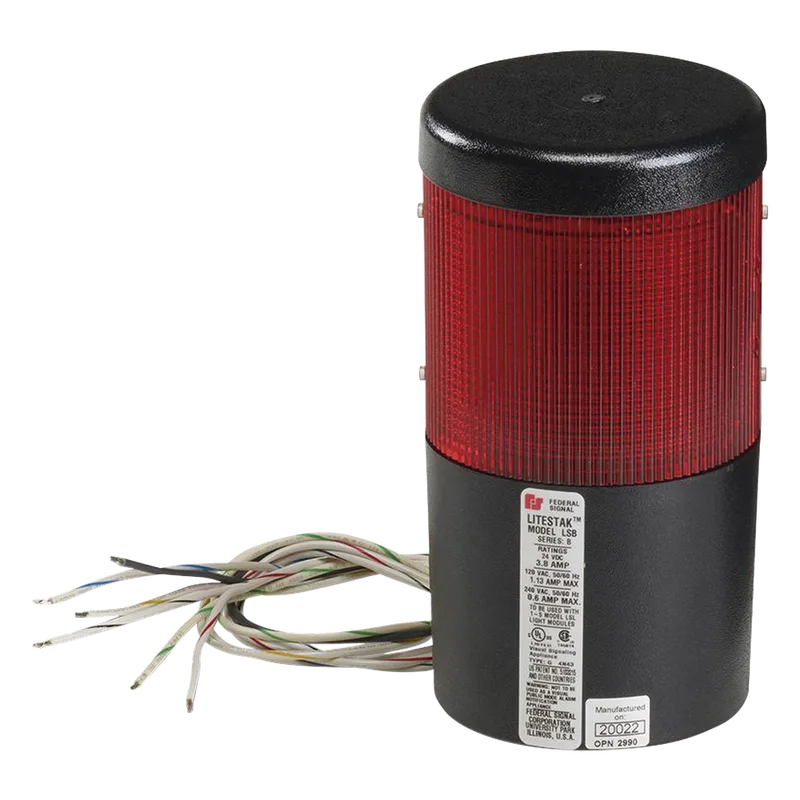 Modelo LSLD-120-R / Módulo de Luz LED / 120VAC / Lente Roja / Hasta 5 Módulos Apilables / Montaje en Tubería o Superficie FEDERAL SIGNAL INDUSTRIAL