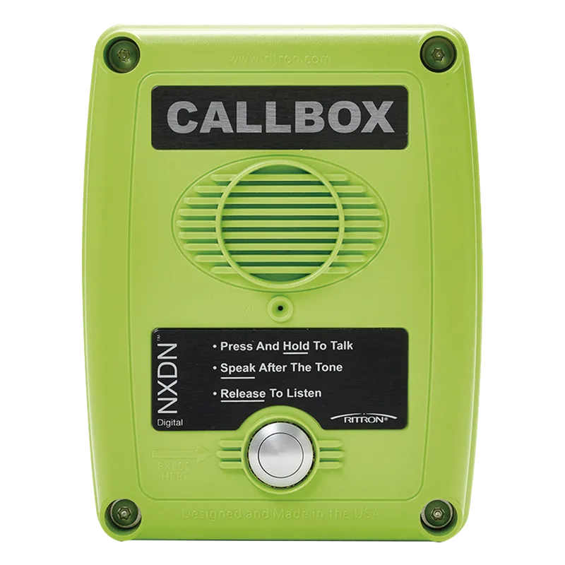 Callbox Digital NXDN, Intercomunicador Inalámbrico Vía Radio UHF 450-470MHZ, Serie Q7 en Color Verde RITRON RQX417NX